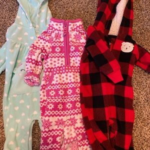 Bundle 3 month fleece onesies
